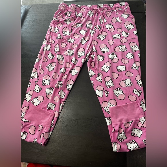 Sanrio Other - Hello Kitty‎ Pink Women's Pajama Pants Hearts Drawstring Comfy Cute Soft Medium